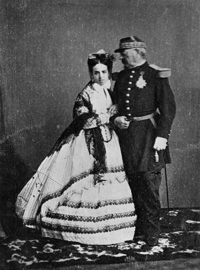 General Achille Bazaine and his wife, Josepha Pena, Summer 1865 by Francois Aubert